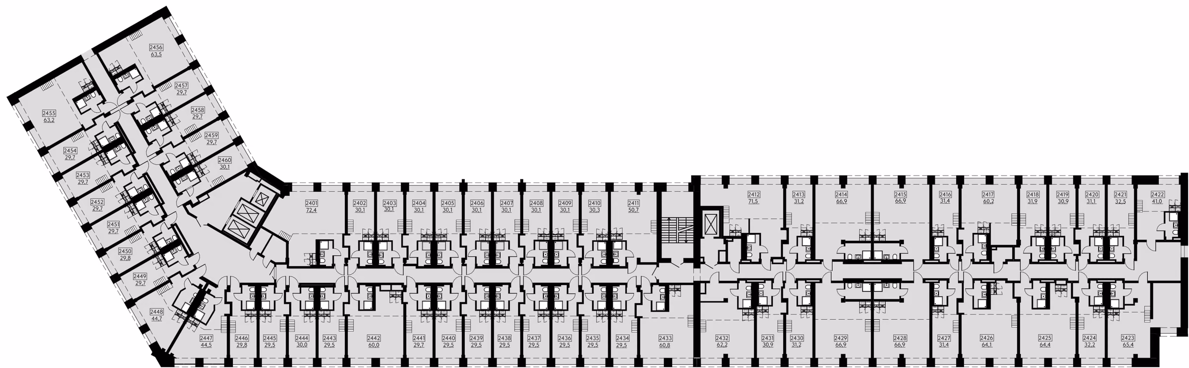 Планировка офисного блока — 326,5 м²